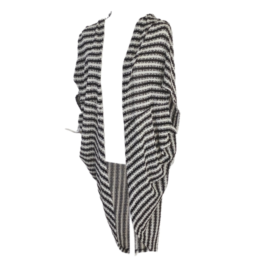Torrid Black White Striped Dolman Sleeve Open Front Knit Cardigan Size One Size